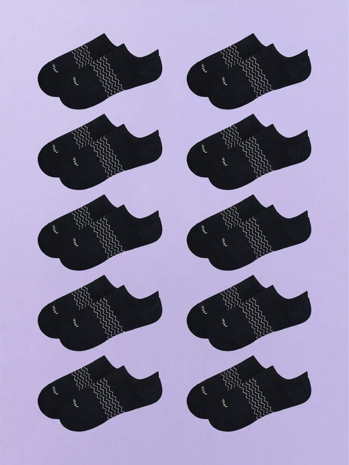 Essential Ankle Sock 10-Pack | Black Pack
