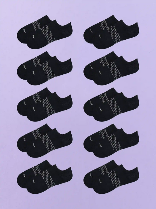 Essential Ankle Sock 10-Pack | Black Pack