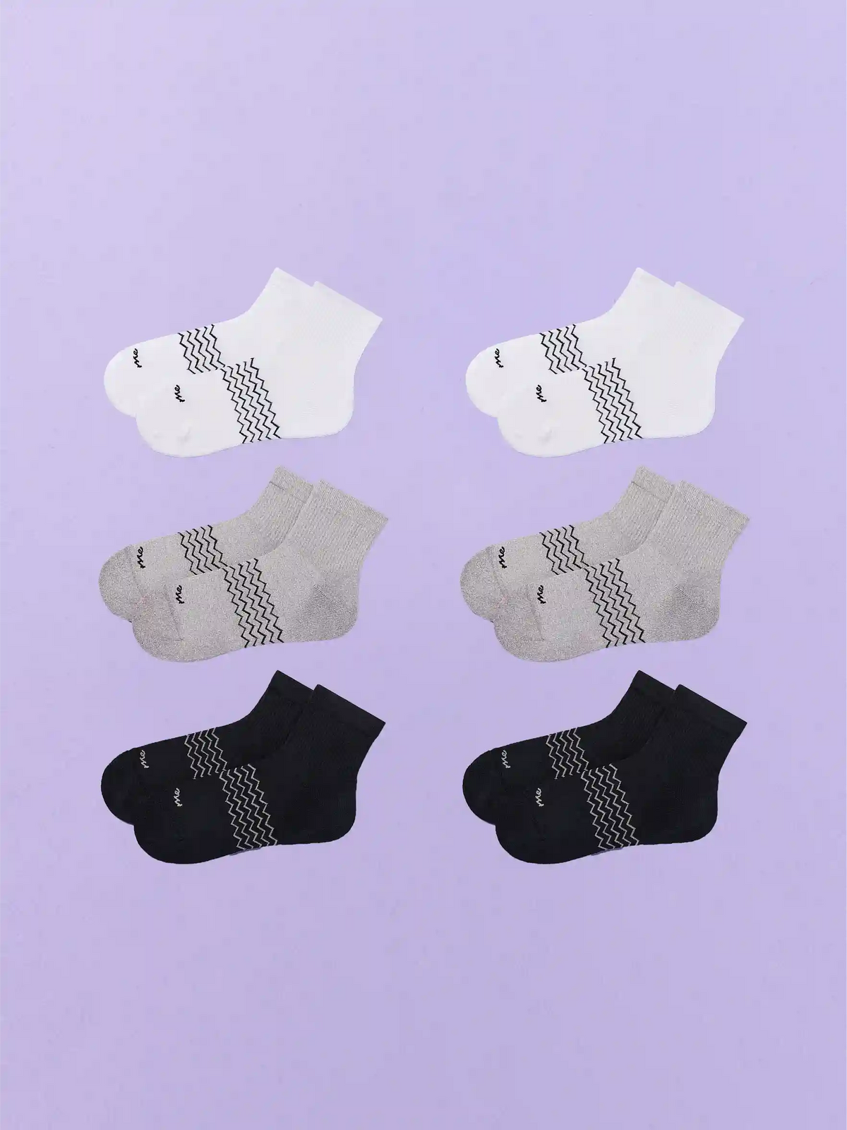 Essential Quarter Sock 6-Pack | White/Heather Grey/Black Pack