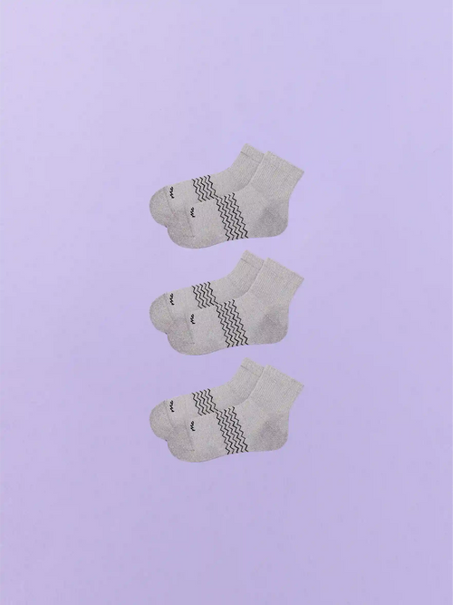 Essential Quarter Sock 3-Pack | Heather Grey Pack