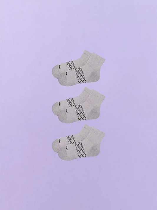 Essential Quarter Sock 3-Pack | Heather Grey Pack
