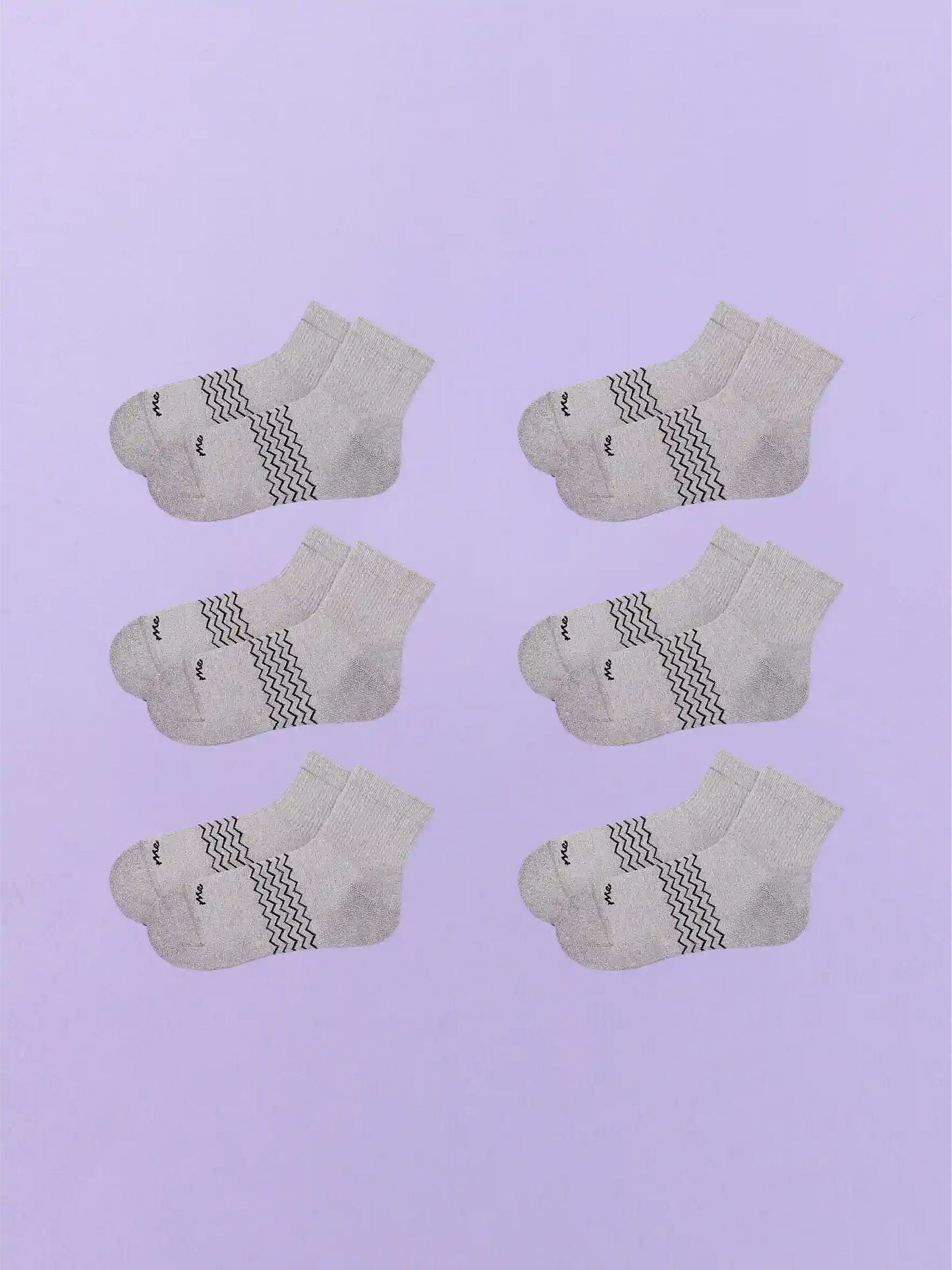 Essential Quarter Sock 6-Pack | Heather Grey Pack