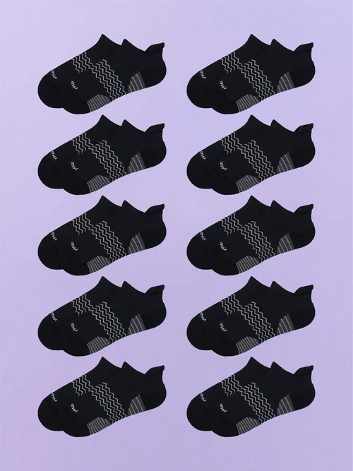 Active Ankle Sock 10-Pack | Black Pack
