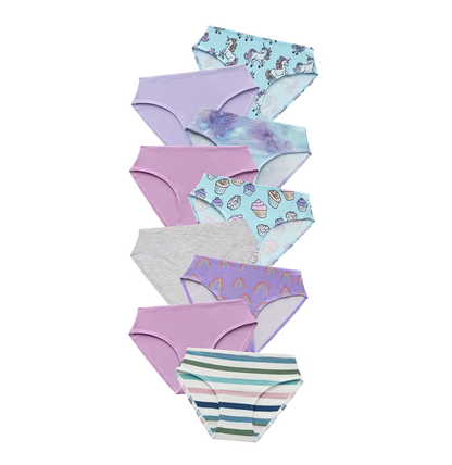 UltraModal™ FeelFree Girls Bikini Brief 9-Pack | Unicorn Dreams Pack