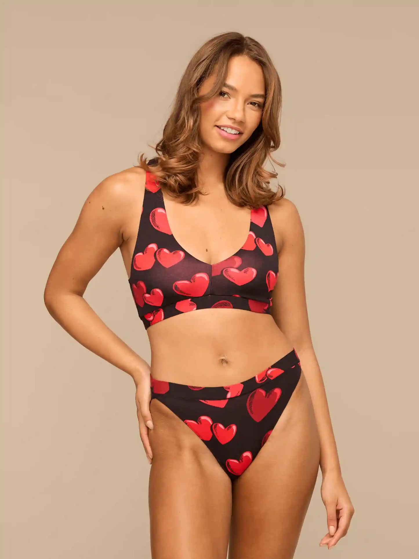 UltraModal™ FeelFree High-Leg Bikini | Floating Hearts