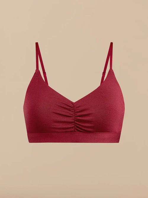 Curvy UltraModal™ FeelFree Ruched Bralette | Cabernet/Cabernet