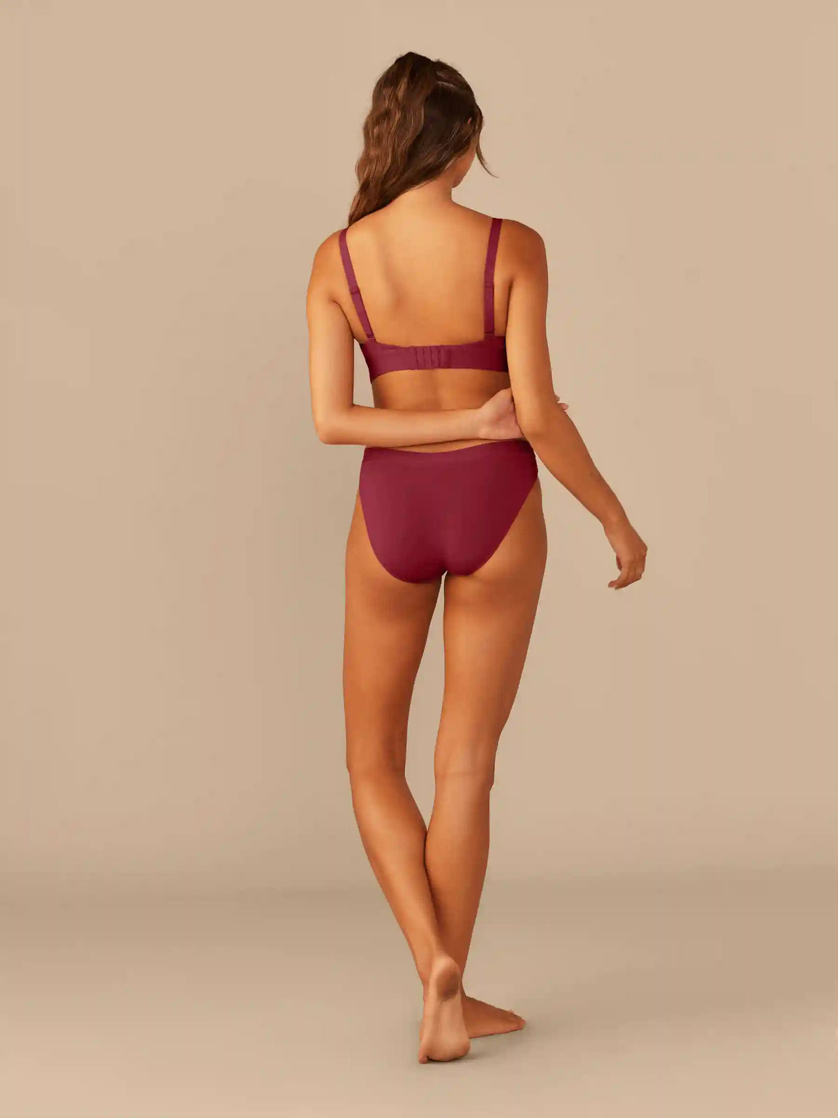 Curvy UltraModal™ FeelFree Ruched Bralette | Cabernet/Cabernet