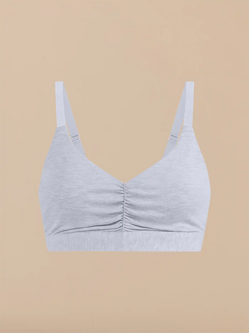 Curvy UltraModal™ FeelFree Ruched Bralette | Heather Grey/Heather Grey