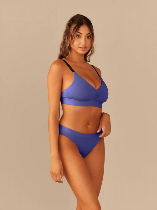 Curvy UltraModal™ FeelFree Ruched Bralette | Berry Blue