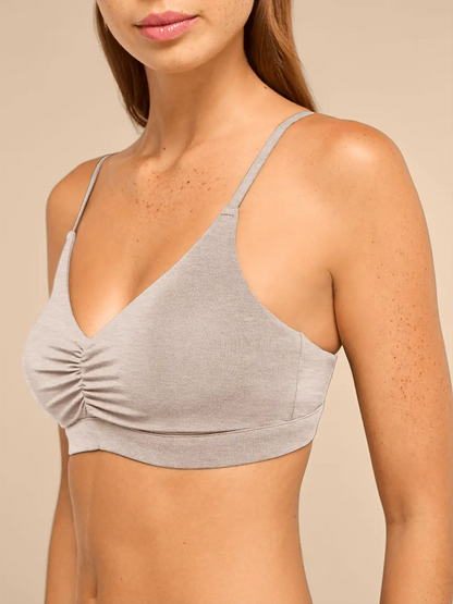 UltraModal™ FeelFree Ruched Bralette with Cups | Heather Grey