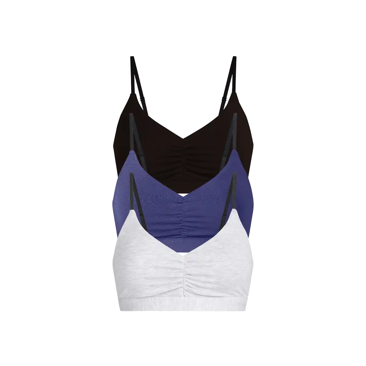 UltraModal™ FeelFree Ruched Bralette 3-Pack | Classic Navy Pack