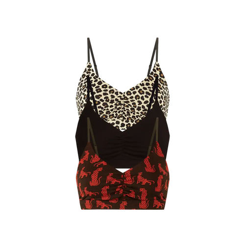 UltraModal™ FeelFree Ruched Bralette 3-Pack | Wild Cat Pack