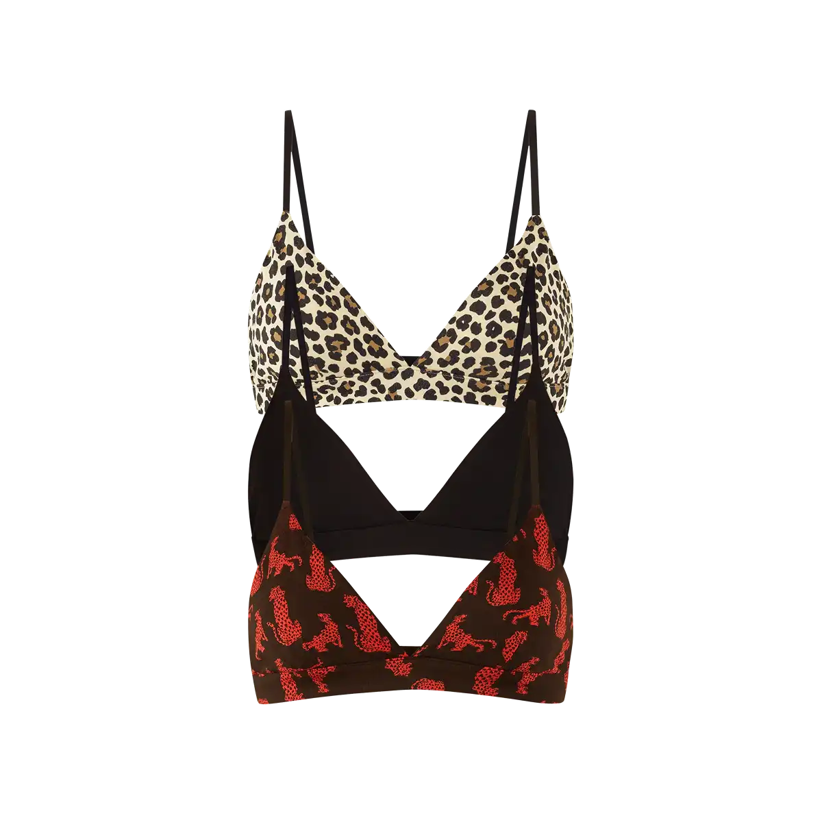 UltraModal™ FeelFree Triangle Bralette 3-Pack | Wild Cat Pack