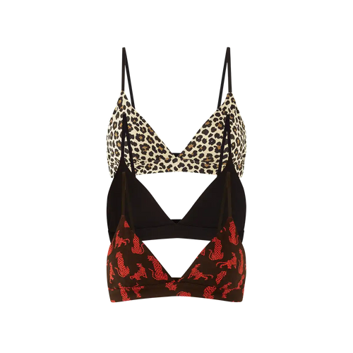 UltraModal™ FeelFree Triangle Bralette 3-Pack | Wild Cat Pack