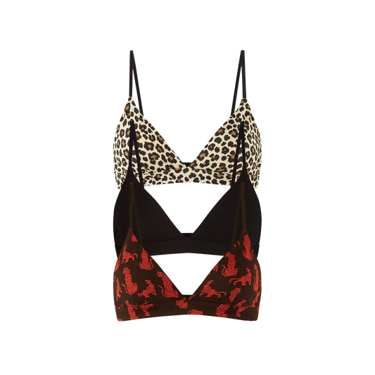 UltraModal™ FeelFree Triangle Bralette 3-Pack | Wild Cat Pack