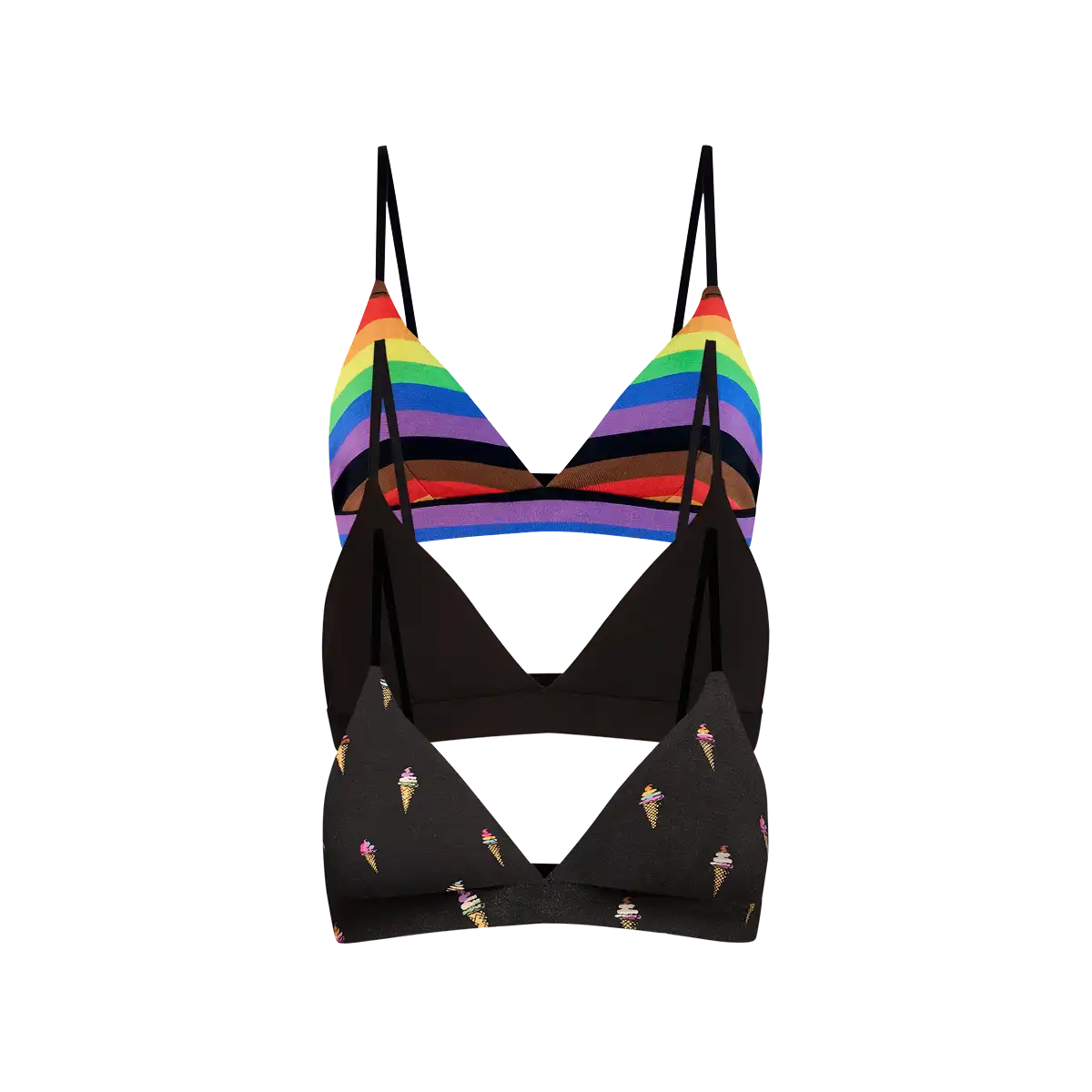UltraModal™ FeelFree Triangle Bralette 3-Pack | Pride Pack