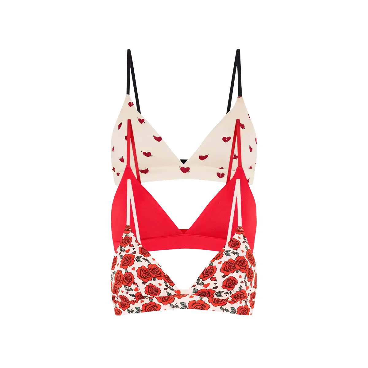 UltraModal™ FeelFree Triangle Bralette 3-Pack | Red Hot Pack