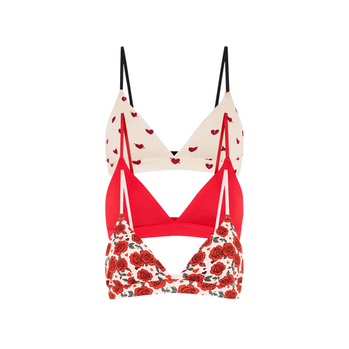 UltraModal™ FeelFree Triangle Bralette 3-Pack | Red Hot Pack