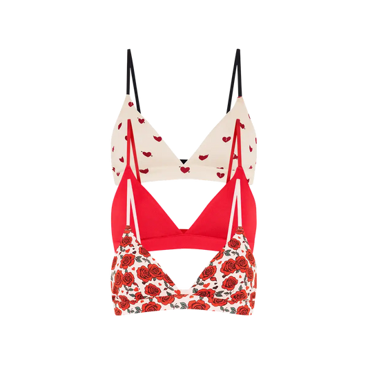 UltraModal™ FeelFree Triangle Bralette 3-Pack | Red Hot Pack