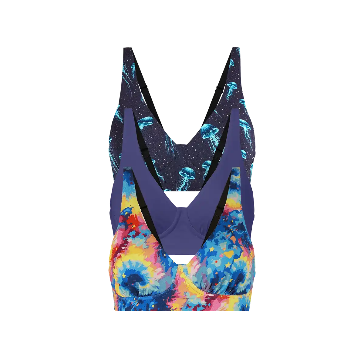 UltraModal™ FeelFree Longline Bralette 3-Pack | Cosmic Drift Pack