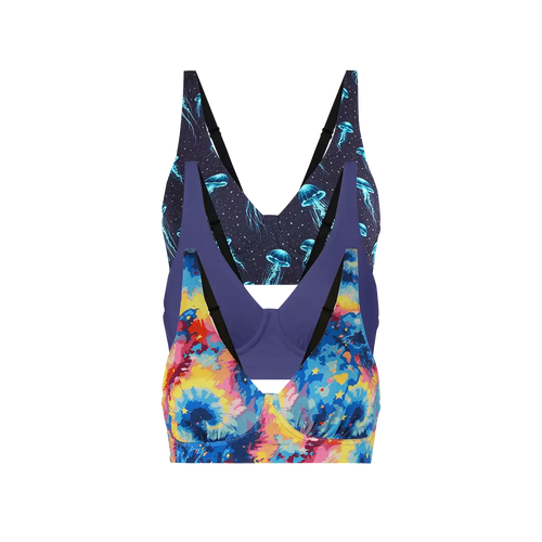UltraModal™ FeelFree Longline Bralette 3-Pack | Cosmic Drift Pack