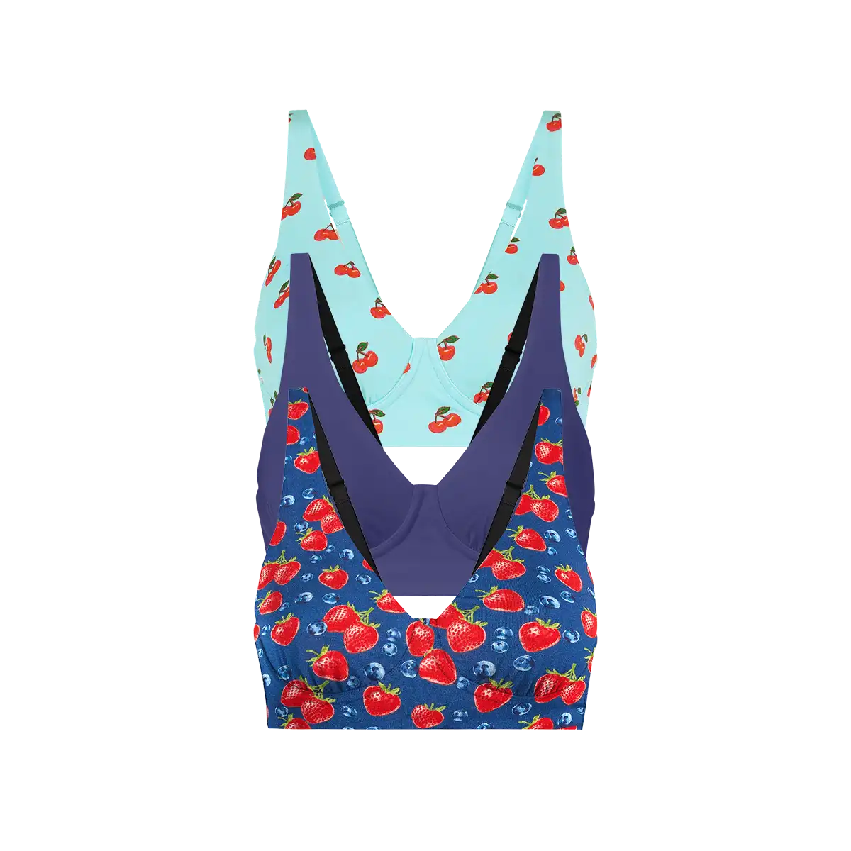 UltraModal™ FeelFree Longline Bralette 3-Pack | Summer Berries Pack