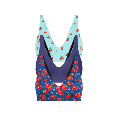 UltraModal™ FeelFree Longline Bralette 3-Pack | Summer Berries Pack