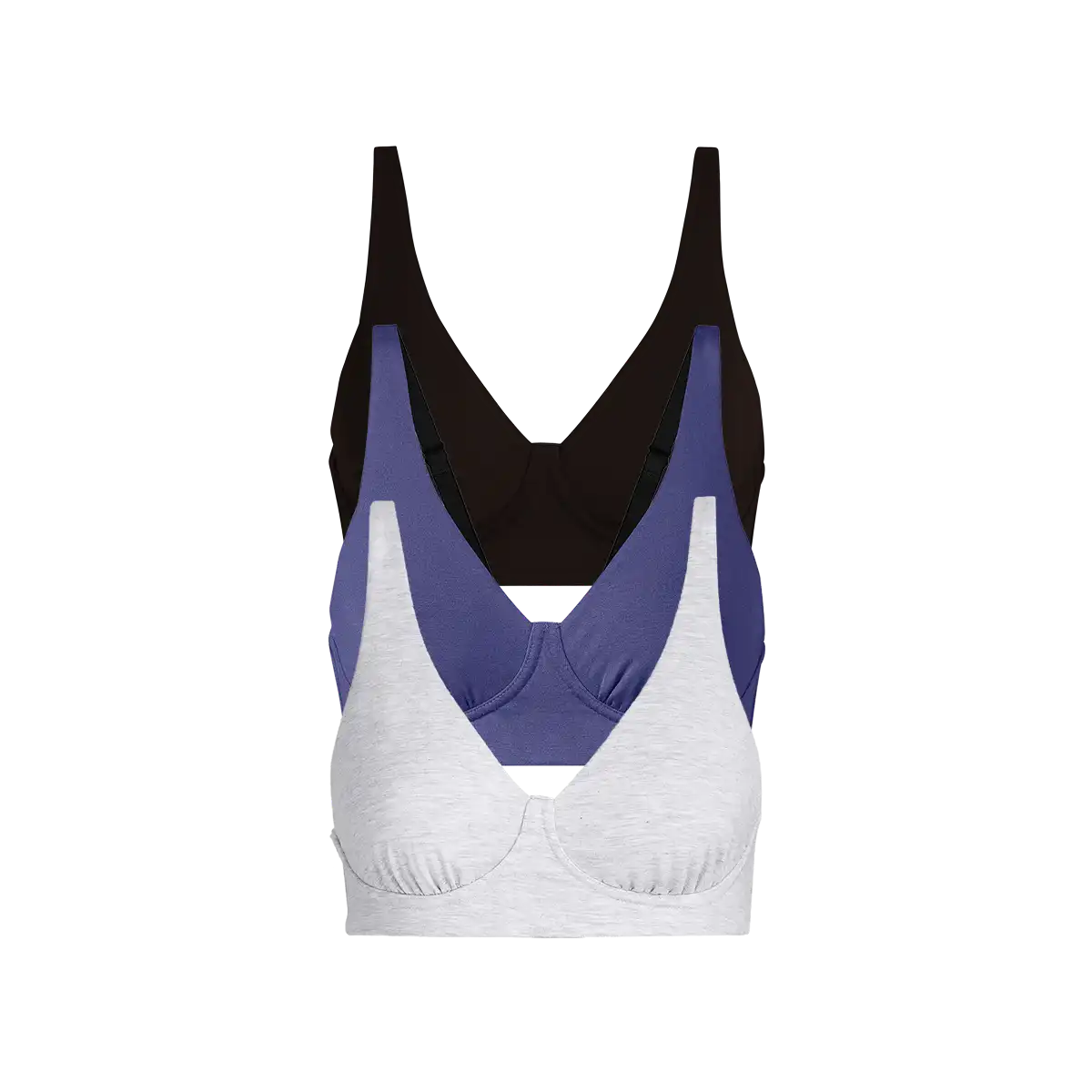 UltraModal™ FeelFree Longline Bralette 3-Pack | Classic Navy Pack