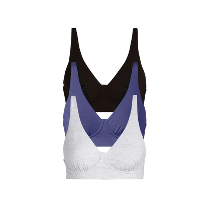 UltraModal™ FeelFree Longline Bralette 3-Pack | Classic Navy Pack