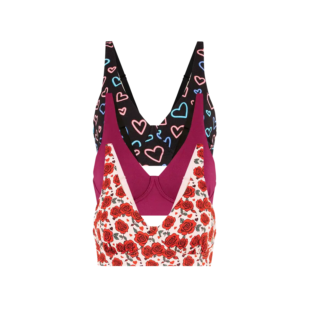 UltraModal™ FeelFree Longline Bralette 3-Pack | Electric Love Pack
