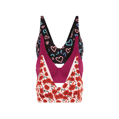 UltraModal™ FeelFree Longline Bralette 3-Pack | Electric Love Pack