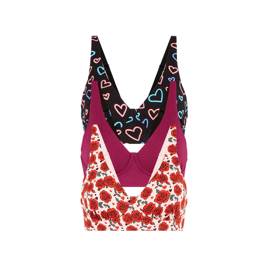 UltraModal™ FeelFree Longline Bralette 3-Pack | Electric Love Pack