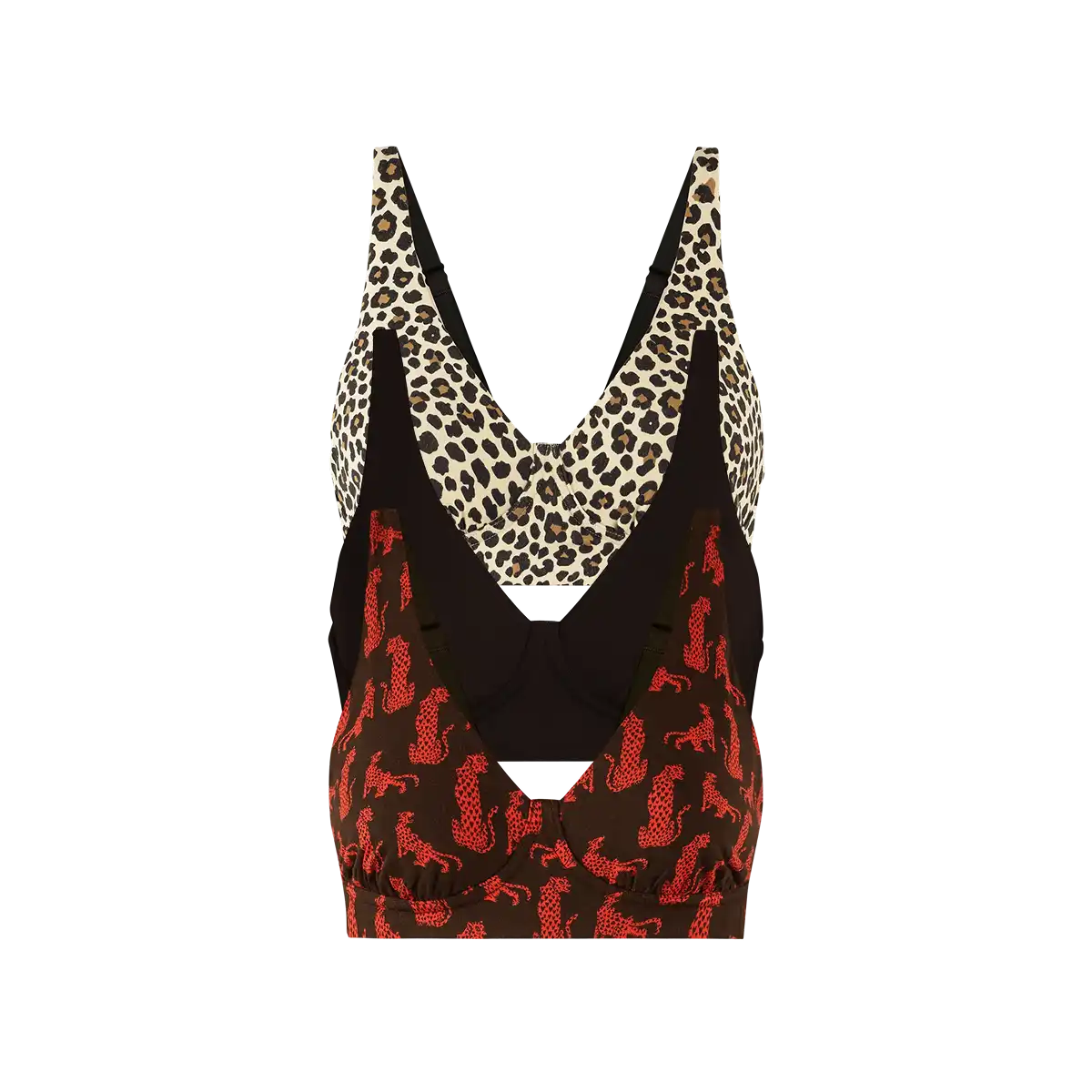 UltraModal™ FeelFree Longline Bralette 3-Pack | Wild Cat Pack