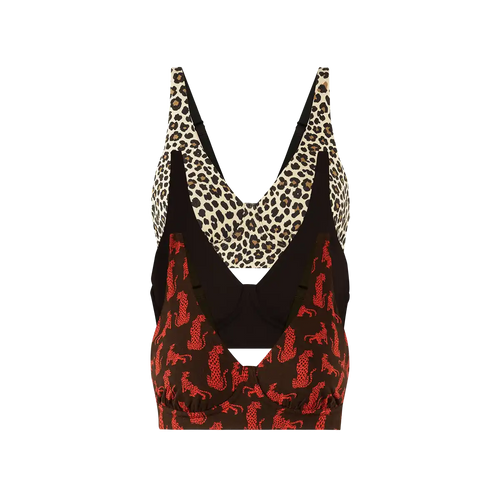 UltraModal™ FeelFree Longline Bralette 3-Pack | Wild Cat Pack
