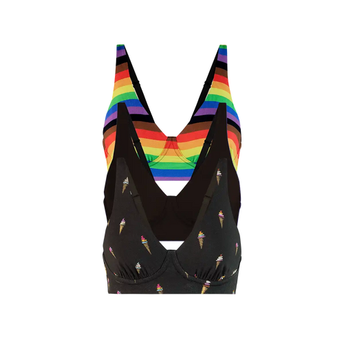 UltraModal™ FeelFree Longline Bralette 3-Pack | Pride Pack