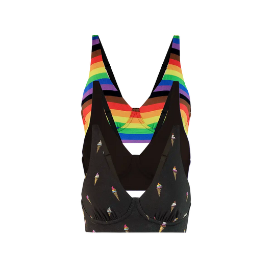 UltraModal™ FeelFree Longline Bralette 3-Pack | Pride Pack