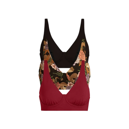 UltraModal™ FeelFree Longline Bralette 3-Pack | Garden Snake Pack
