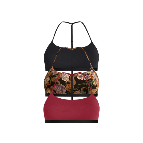 UltraModal™ Core T-Back Bralette 3-Pack | Garden Snake Pack