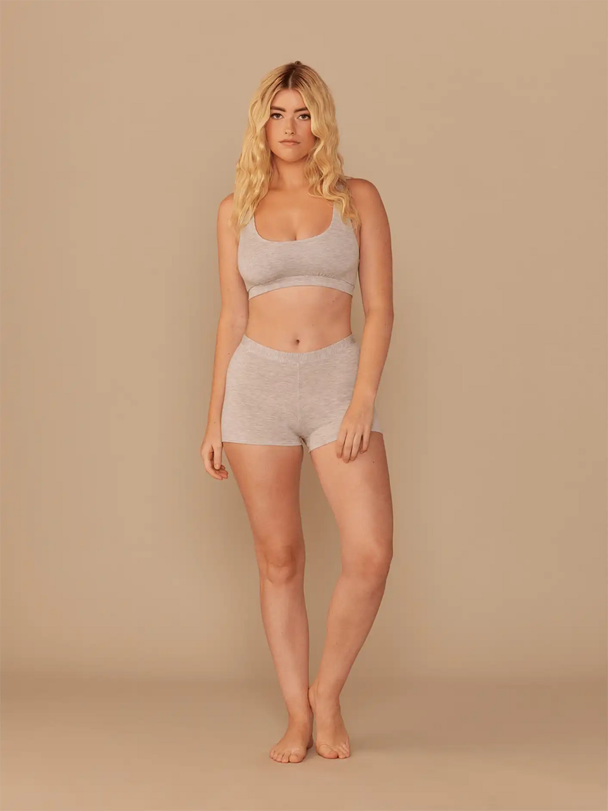 UltraModal™ FeelFree Square Neck Bralette | Heather Grey/Heather Grey