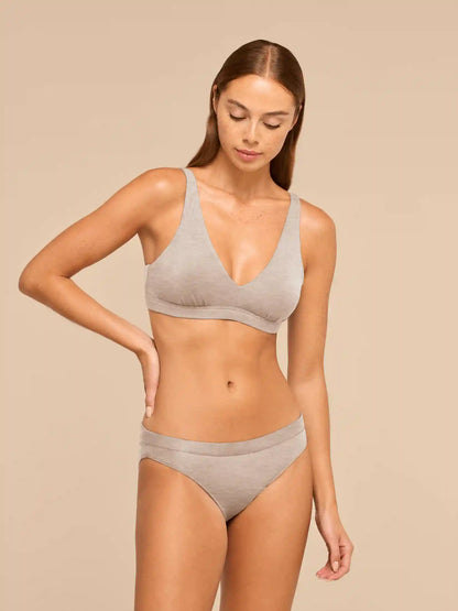 UltraModal™ FeelFree Plunge Bralette with Cups | Heather Grey