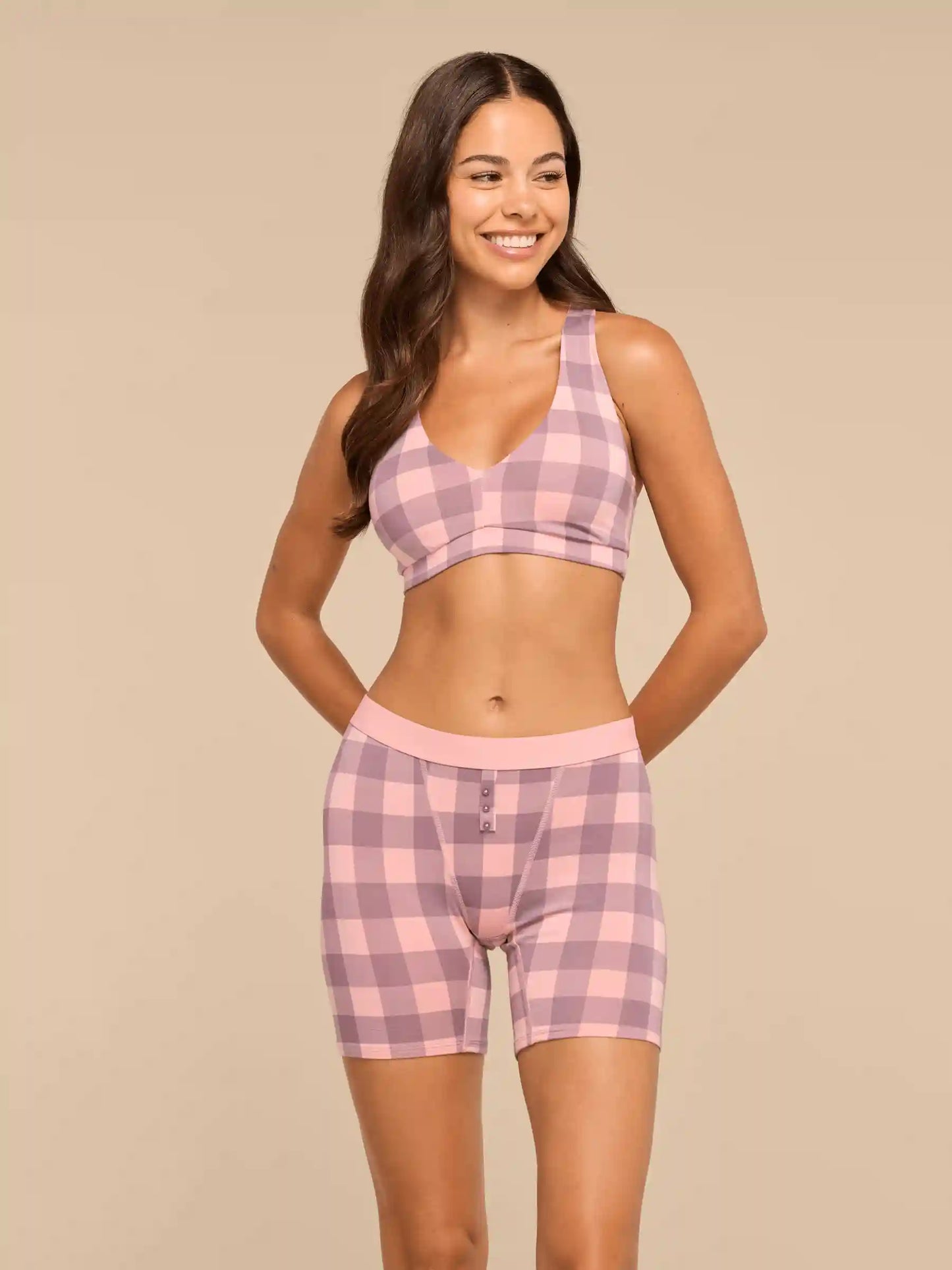UltraModal™ Core Boyfriend Boxer Brief | Blush Plaid