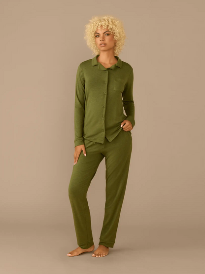 UltraModal™ Long Sleeve PJ Set - Women's | Heather Olive