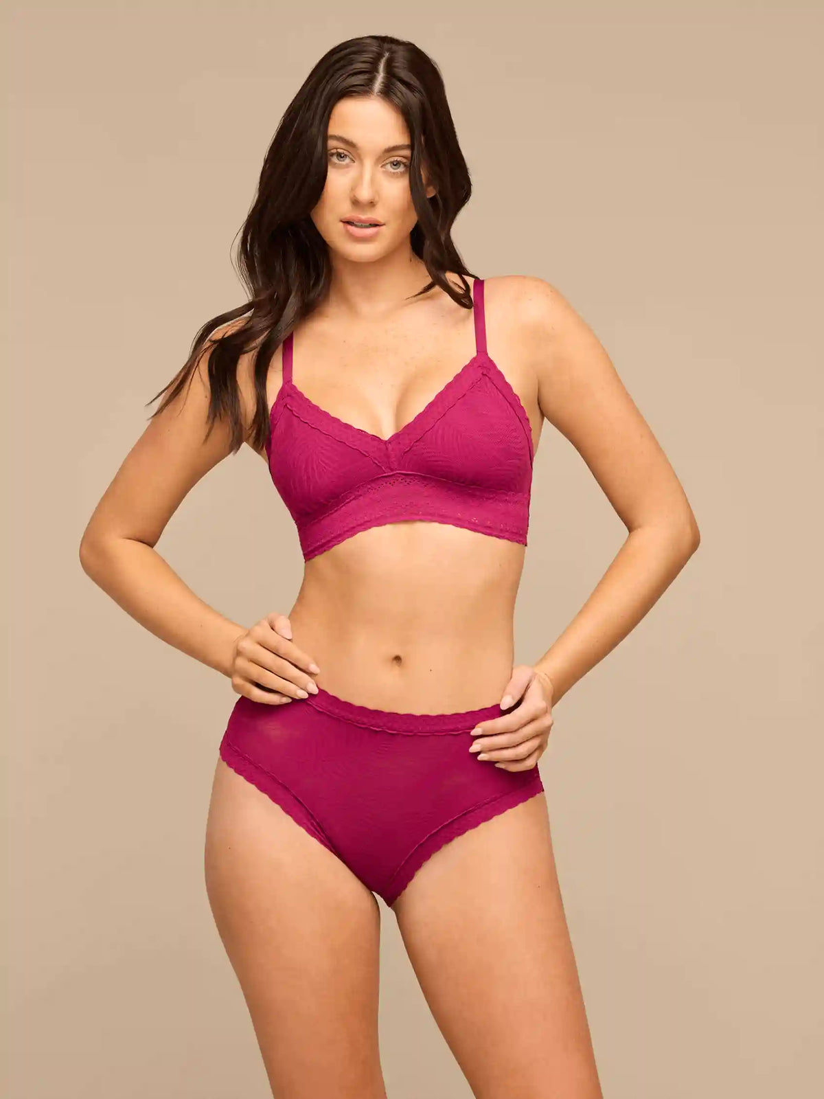 All Over Lace High-Waist Brief | Plum Feather