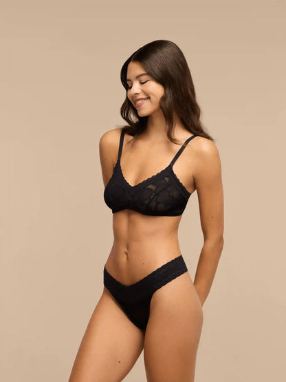 All Over Lace Demi Bralette | Black Hearts