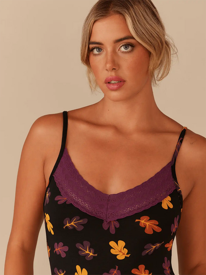 UltraModal™ Lace V-Neck Bodysuit | Fall Leaves