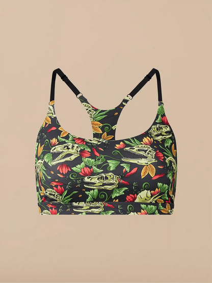 Breathe Racerback Bralette | Jurassic Garden