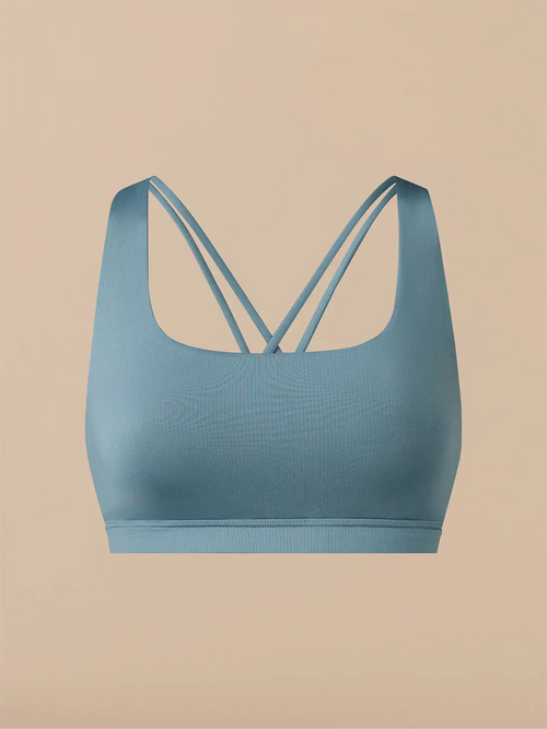 Breathe Strappy Back Bralette | Goblin Blue