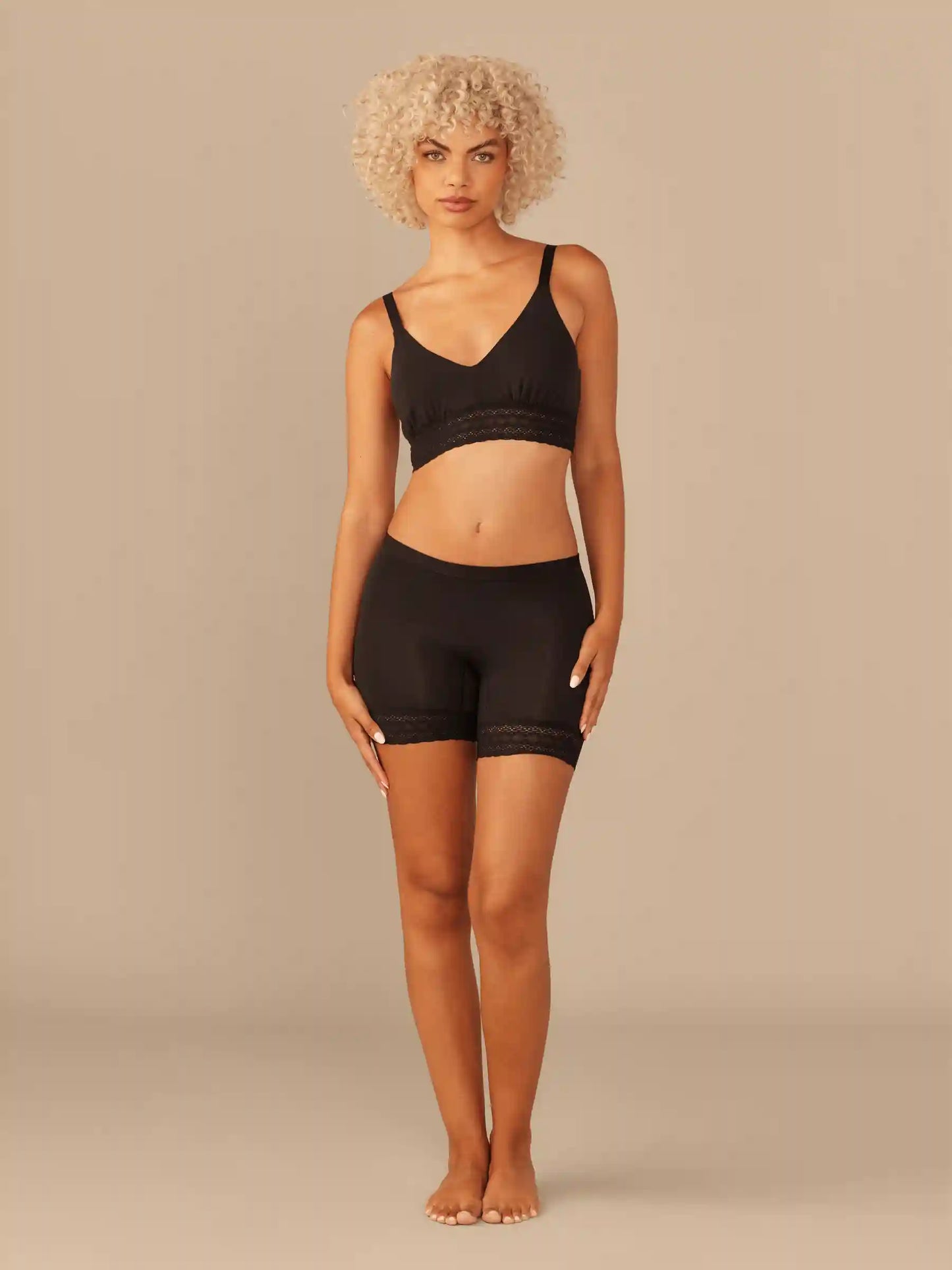 UltraModal™ Lace Long Boyshort | Black