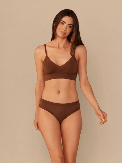 UltraModal™ Lace Plunge Bralette | Walnut Shell