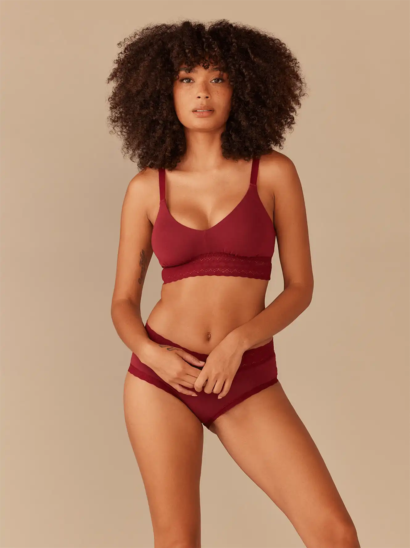 UltraModal™ Lace Longline Bralette | Cabernet